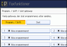 Skærmillustration af betjeningspanel