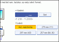 Skærmillustration af betjeningspanel