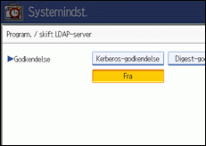 Skærmillustration af betjeningspanel