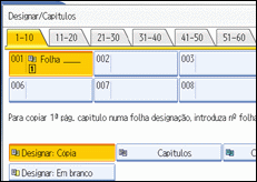 Imagem do ecrã do painel de operações
