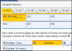 Imagem do ecrã do painel de operações