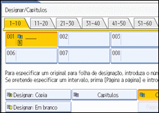 Imagem do ecrã do painel de operações