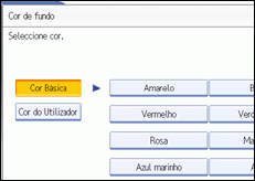 Imagem do ecrã do painel de operações