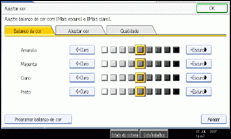 Imagem do ecrã do painel de operações