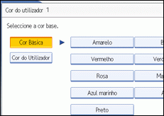Imagem do ecrã do painel de operações