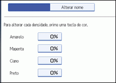 Imagem do ecrã do painel de operações