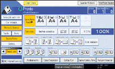 Imagem do ecrã do painel de operações