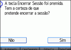 Imagem do ecrã do painel de operação