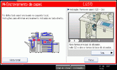 Imagem do ecrã do painel de operações.