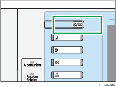 Ilustração da tecla Ferramentas do utilizador/Contador