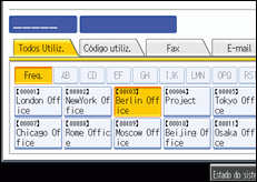 ilustração do ecrã do painel de operação