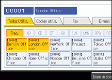 ilustração do ecrã do painel de operação