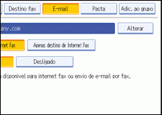 Ilustração do ecrã do painel de operação