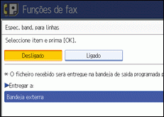 Ilustração do ecrã do painel de operação