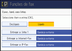 Ilustração do ecrã do painel de operação
