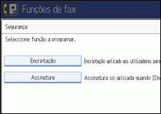 Ilustração do ecrã do painel de operação
