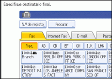 Ilustração do ecrã do painel de operação