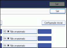 Ilustração do ecrã do painel de operação