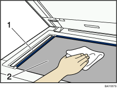 Ilustracja szyby ekspozycyjnej z odsyłaczami numerowanymi