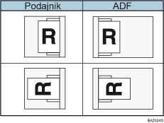 Ilustracja orientacji papieru w podajniku wrzutek