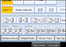 Ilustracja ekranu panela operacyjnego