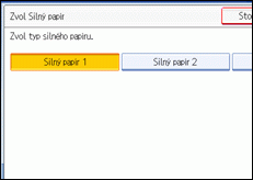 Ilustrace obrazovky ovládacího panelu