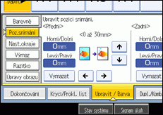 Ilustrace displeje ovládacího panelu