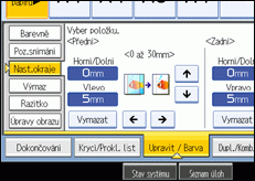 Ilustrace displeje ovládacího panelu