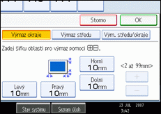 Ilustrace displeje ovládacího panelu