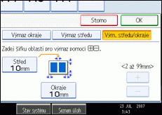 Ilustrace displeje ovládacího panelu