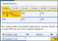 Ilustrace displeje ovládacího panelu