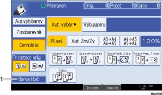 Na tomto obrázku je ovládací panel zařízení s očíslovanými doplňky.