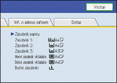 Obr&aacute;zek obrazovky ovl&aacute;dac&iacute;ho panelu