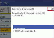 Obrázek displeje ovládacího panelu