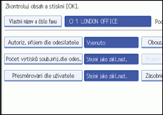 Obrázek displeje ovládacího panelu