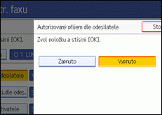 Obrázek displeje ovládacího panelu