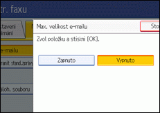 Obrázek displeje ovládacího panelu