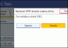 Obrázek displeje ovládacího panelu