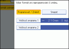 Obrázek displeje ovládacího panelu