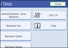 Obrázek displeje ovládacího panelu