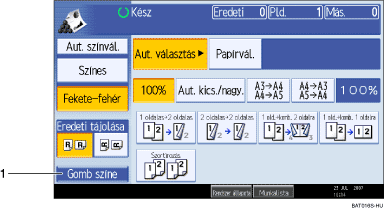 Kezel�panel k&eacute;perny�j&eacute;nek illusztr&aacute;l&aacute;sa sz&aacute;mozott jel&ouml;l&eacute;s illusztr&aacute;l&aacute;sa