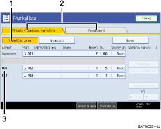 Kezel�panel k&eacute;perny�j&eacute;nek illusztr&aacute;l&aacute;sa sz&aacute;mozott jel&ouml;l&eacute;s illusztr&aacute;l&aacute;sa