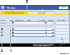 Kezel�panel k&eacute;perny�j&eacute;nek illusztr&aacute;l&aacute;sa sz&aacute;mozott jel&ouml;l&eacute;s illusztr&aacute;l&aacute;sa