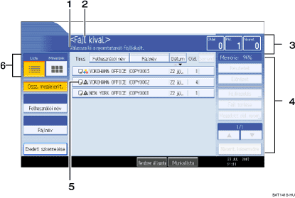 Kezel�panel k&eacute;perny�j&eacute;nek illusztr&aacute;l&aacute;sa sz&aacute;mozott jel&ouml;l&eacute;s illusztr&aacute;l&aacute;sa