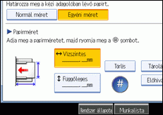 A kezel�panel k&eacute;perny�j&eacute;nek bemutat&aacute;sa
