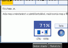 A kezel�panel k&eacute;perny�j&eacute;nek bemutat&aacute;sa