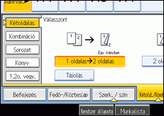 A kezel�panel k&eacute;perny�j&eacute;nek bemutat&aacute;sa