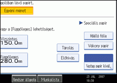A kezel�panel k&eacute;perny�j&eacute;nek bemutat&aacute;sa
