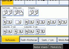 A kezel�panel k&eacute;perny�j&eacute;nek bemutat&aacute;sa