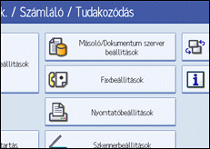 A kezel�panel k&eacute;perny�j&eacute;nek bemutat&aacute;sa
